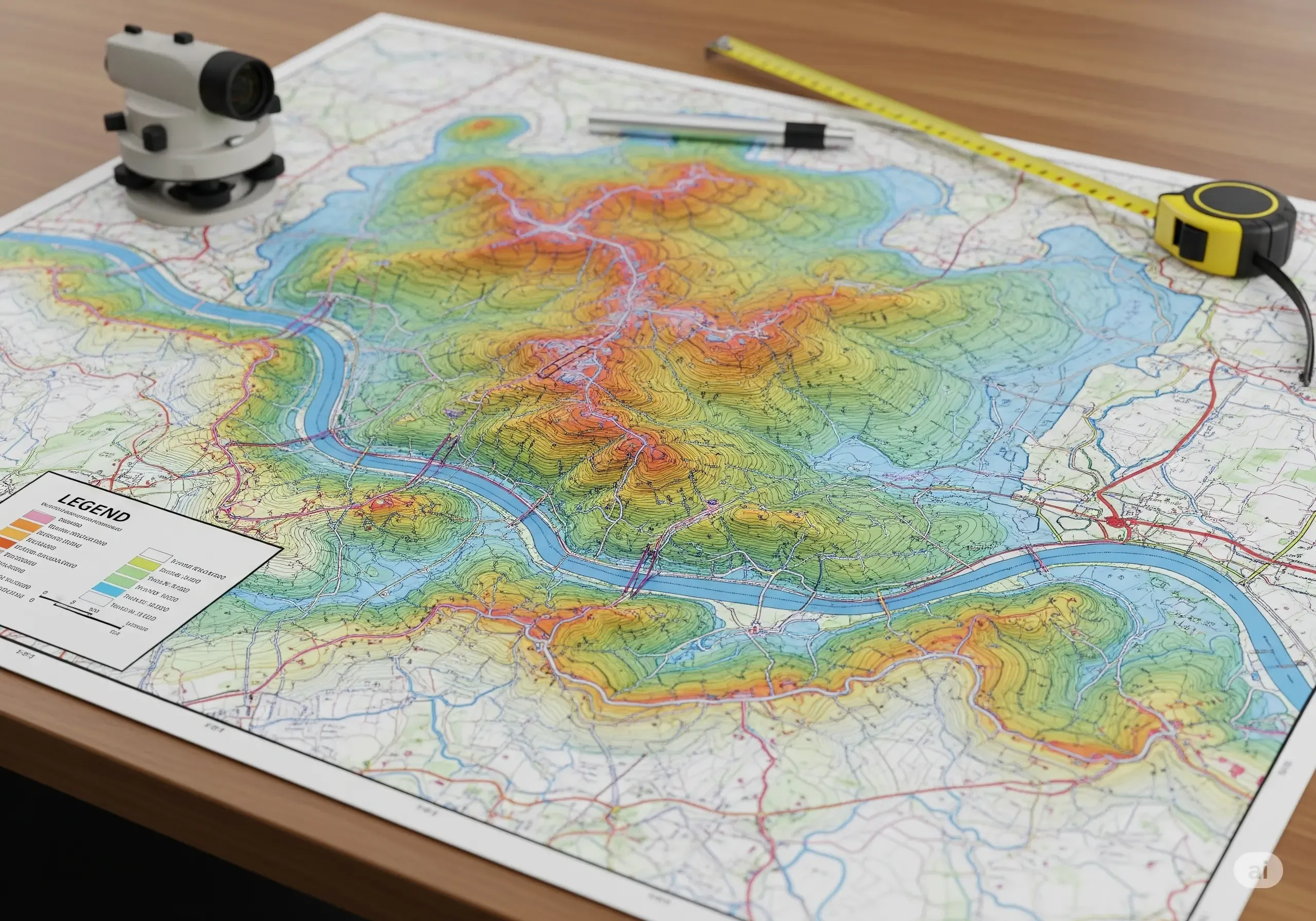 Imagen de fondo de topografía